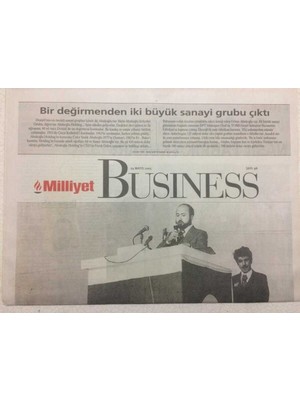 Gökçe Koleksiyon Milliyet Gazetesi Busıness Eki 29 Mayıs 2005 - Bir Zamanlar Kemal Unakıtan Abi    GZ47108