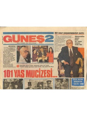 Gökçe Koleksiyon Güneş Gazetesi 2 Eki 20 Mayıs 1983 - Bayar , Çağın Ünlü Devlet Adamları Arasında Yaşayan Tek Isim  GZ123347