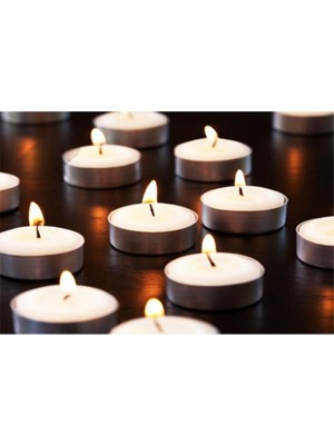 Toptancı Amca Kırmızı Küçük Yuvarlak Yılbaşı Yer ve Masa Mumu  5gr 160 Adet