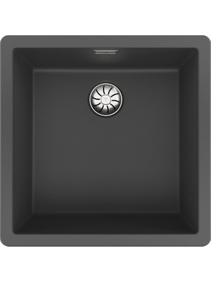 Teka - Radea R10 40.40 M-Tg Dark Grey - Ankastre/tezgahaltı Granit Eviye - Dark Grey - 40 cm - 115230049