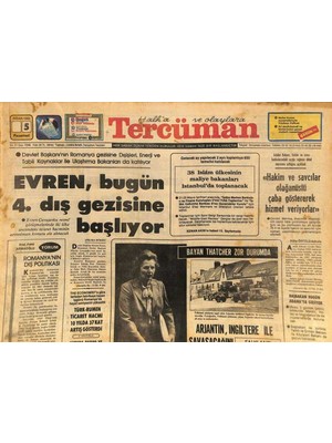 Gökçe Koleksiyon Tercüman Gazetesi 5 Nisan 1982 - Yeni Galata Köprüsünün Yapımına 1983DE Başlanıyor  GZ127172