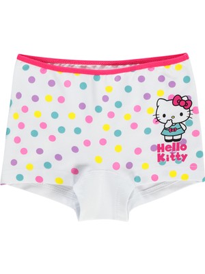 Hello Kitty Kız Çocuk 2'li Boxer Set 2-10 Yaş Beyaz