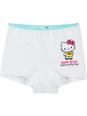 Hello Kitty Kız Çocuk 2'li Boxer Set 2-10 Yaş Beyaz