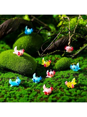 Hermoso 60 Adet Mini Axolotl Reçine Charms Süs Axolotl Minik Hayvan Heykelcik (Yurt Dışından)