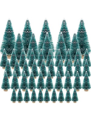 Hermoso 50PCS Minyatür Yapay Noel Ağacı Küçük Kar Don Ağaçları Çam (Yurt Dışından)