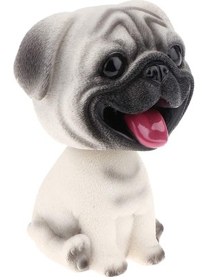 Hermoso Araba Araç Dekoru Için Reçine Sevimli Bobble Head Köpek Kafa Köpek Yavrusu - Pug (Yurt Dışından)