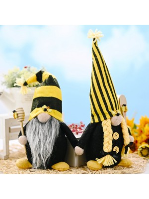 Hermoso Bumble Bee Çizgili Gnome Yüzü Olmayan Bebek Dekoru Ev Masaüstü Dekoru Için, A (Yurt Dışından)