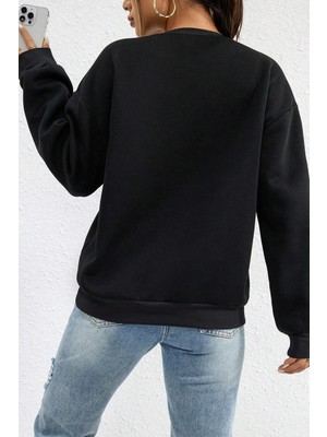 Only Trendwear  Unisex Nice Baskılı Bisiklet Yaka Sweatshirt