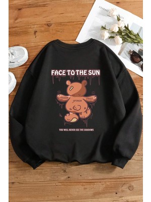 Only Trendwear  Unisex The Sun Baskılı Bisiklet Yaka Sweatshirt