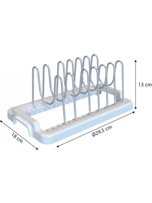 ALMITAL Ayarlanabilir Tava ve Tencere Kapak Düzenleyici, Organizer, Tezgahüstü, Çekmece ve Dolap içi
