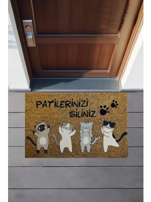 Ogi Home Kapı Önü Paspas Kaymaz Tabanlı 45*65 Dijital Baskılı