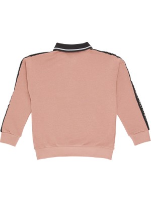 Panço Çizgili Yakalı Sweatshirt