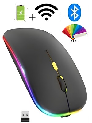 Ulu Bilgisayar Orn Kablosuz Fare Wireless Bluetooth Mouse 4 Tuşlu Renk Sessiz Şarj Edilebilir