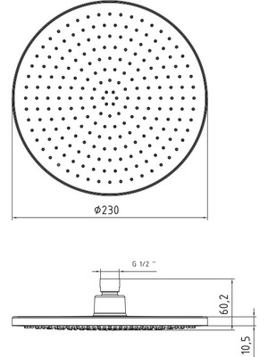 E.C.A Eca Purity Yuvarlak Duş Başlığı 23X23 102145051