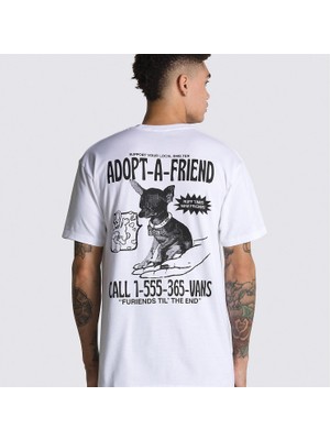 Vans Adopted A Friend Erkek Beyaz T-Shirt