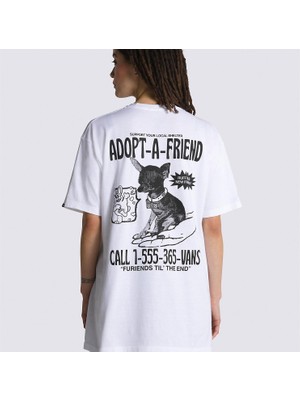 Vans Adopted A Friend Erkek Beyaz T-Shirt