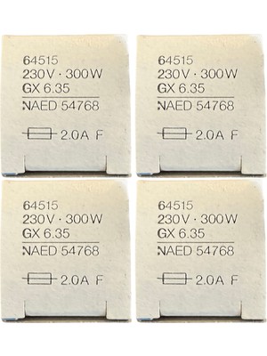 Osram 64515 300W Gx6.35 Duylu Halojen Projektör Lambası (4 Adet)