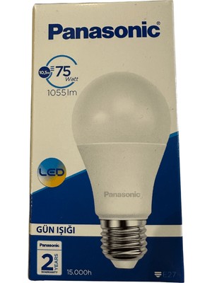 Panasonic 10,5W (75W) 4000K (Günışığı) E27 Duylu LED Ampul (2 Adet)