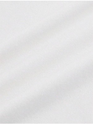 Touz Moda 90S Figür Face Baskılı Beyaz Crop