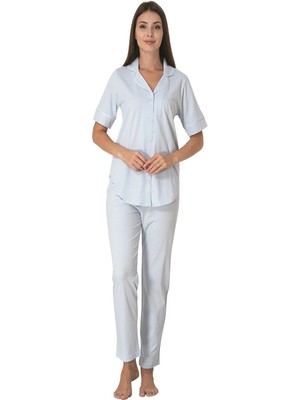 Effortt Lohusa  Pijama Takımı Mavi - 8067