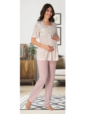 Effortt Lohusa Pijama Takımı Pembe - 8012