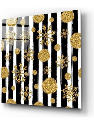 Miray Life Sarı Halkalar Cam Tablo 50X50 cm