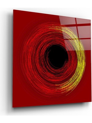 Miray Life Kırmızı Girdap Cam Tablo