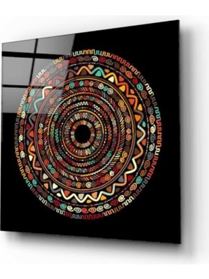 Renkli Desenler Cam Tablo