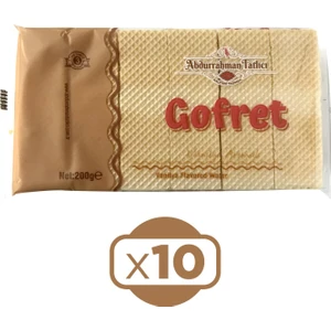 Abdurrahman Tatlıcı Gofret Vanilyalı 200 gr x 10 Adet