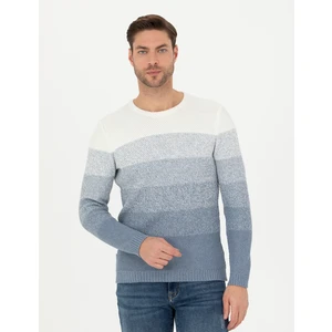 Pierre Cardin Erkek Koyu Mavi Slim Fit Bisiklet Yaka Triko Kazak 50278085-VR032