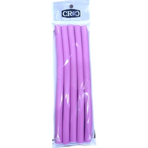 1241 Sosis Bigudi 5li Pembe Boy 22 cm - Çap 1.2 cm