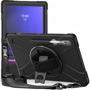 Samsung Galaxy Tab S8 Ultra Kılıf Yatay ve Dikey Standlı Askılı Military Amazing Defender Zırh Özellikli Kılıf (Model SM-X900,X905,X907)