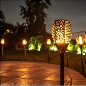 Akın Pazar 96 LED Alev Efektli Solar Lamba Dekoratif Bahçe Aydınlatma