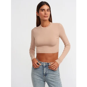 30349 Bisiklet Yaka Uzun Kollu Top-Bej