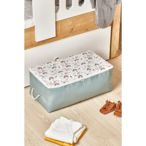 Rainbow Serisi Keçe Kumaş Küçük Boy Hurç 52x28x21 cm – Mavi Beyaz Renkli Düzenleme ve Saklama Çantası