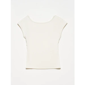 20230 Sırt Dekolteli Top-Ekru