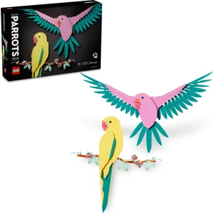 LEGO® Art Fauna Koleksiyonu Macaw Papağanları 31211 - Yetişkinler için Koleksiyonluk ve Sergilenebilir Tablo Yapım Seti (644 Parça)