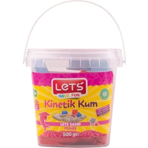 Lets Kinetik Kum 500 Gr. Pembe Plastik Kutu L-10160