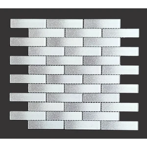 Mutfak Tezgah Arası Kristal Cam Mozaik. Cam ölçüsü: 23x98 mm. File ölçüsü: 30x30 cm. ( 1 Koli = 11 File Karo = 1 m2 Fiyatıdır )