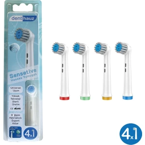 Sensetive - Ekstra Yumuşak Oral-B Uyumlu Diş Fırçası Başlığı - 4 Adet Yedek Başlık