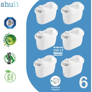 Pure+ I Su Arıtma Filtresi (6 Adet Filtre ) I Shuii Jugg ve Brita Maxtra+ ile Uyumlu