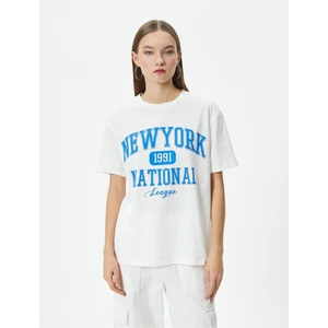 Y24 4SAL10045IK 010 Ekru Genç Kız Pamuk Jersey Kısa Kollu T-Shirt