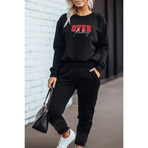 Only Trendwear  Unisex Over Baskılı Bisiklet Yaka Eşofman Takımı