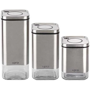 3 Parça Kare Cam Kavanoz Seti Jar 12503SET3PÇ