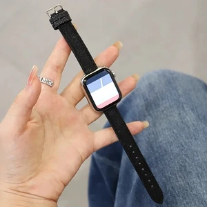 Psgt Apple Watch UYUMLU38MM-40MM-41MM 1/2/3/4/5/6/se/7/8/9 Kordon Loop Kordon Jean Kordon