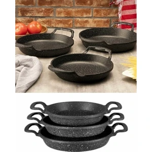 İraş Avm Essenso Granit Döküm Sahan Seti 18-20-22CM Büyük Boy