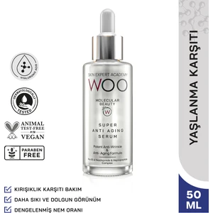Woo Skin Expert Academy Super Anti Aging; Yaşlanma ve Kırışık Karşıtı HexaPeptide Dolgunlaştıcı Bakım Serumu 50ml Peptide Komplex Sarkma Karşıtı