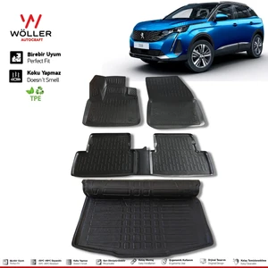 Peugeot 3008 Paspas Bagaj Havuzu 2016 2024 Arası 3D Wöller Ultraflex Set