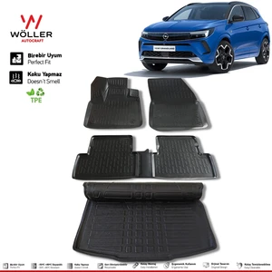 Opel Grandland Paspas Bagaj Havuzu 2017 2025 Arası 3D Wöller Ultraflex Set