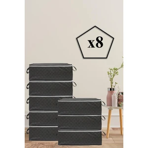 8 Adet Kapitone Desenli Bazaaltı Hurç 22x40x60cm(Gri)